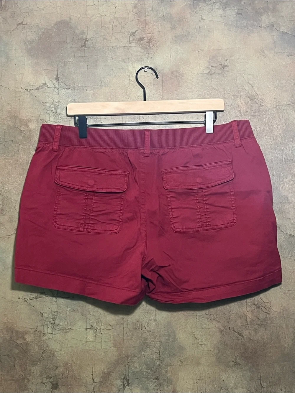 Sonoma Burgundy Stretch-Waist Casual Shorts - Picture 2 of 2